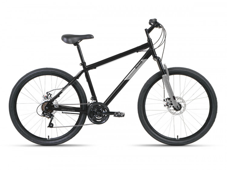 Велосипед ALTAIR MTB HT 26 2.0 D (26" 21 ск. рост. 17") 2022, черный/серый УЦ
