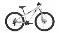 Велосипед FORWARD TORONTO 26 2.2 DISC (26" 7 ск. рост 13") 2020-2021, серебристый/черный