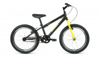 Велосипед ALTAIR MTB HT 20 1.0 (20" 1 ск. рост 10.5") 2020-2021, темно-серый/желтый