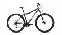 Велосипед ALTAIR MTB HT 29 2.0 D (29" 21 ск. рост. 17") 2022, черный/ярко-зеленый