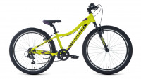Велосипед FORWARD TWISTER 24 1.0 (24" 7 ск. рост. 12") 2022, зеленый/фиолетовый