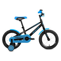 Велосипед SKIF 14 (14" 1 ск.) 2022, черный/голубой