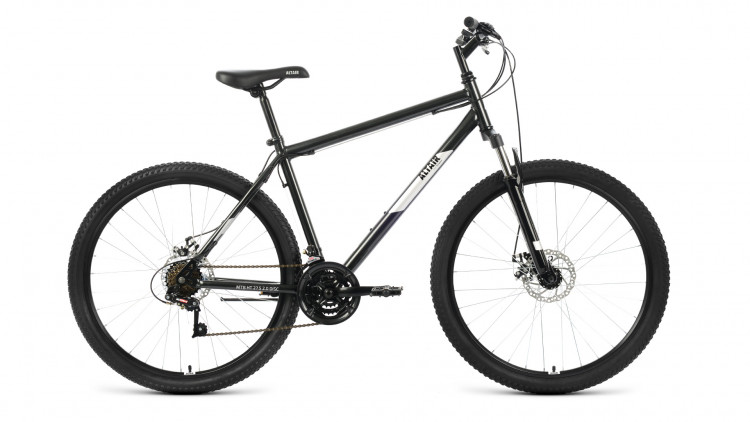 Велосипед ALTAIR MTB HT 27,5 2.0 D (27,5" 21 ск. рост. 19") 2022, черный/серебристый УЦ
