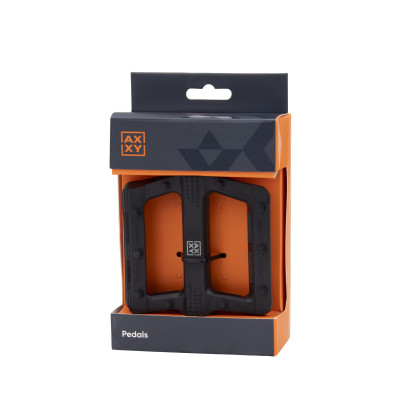 Педали AXXY Nylon, нейлон, промподшипник, 9/16", черный