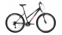 Велосипед FORWARD IRIS 26 1.0 (26" 6 ск. рост. 17") 2022, темно-серый/розовый