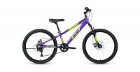 Велосипед AL 24 D (24" 7 ск. рост 12") 2020-2021, фиолетовый/зеленый