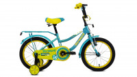 Велосипед FORWARD FUNKY 16 (16" 1 ск.) 2022, бирюзовый/желтый
