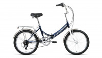Велосипед FORWARD ARSENAL 20 2.0 (20" 6 ск. рост 14" скл.) 2020-2021, темно-синий/серый