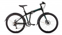 Велосипед FORWARD TRACER 26 2.0 disc (26" 7 ск. рост 19" скл.) 2020-2021, черный/бирюзовый, 1BKW1C467002