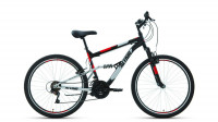 Велосипед ALTAIR MTB FS 26 1.0 (26" 18 ск. рост. 16") 2022, черный/красный
