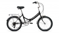 Велосипед FORWARD ARSENAL 20 2.0 (20" 6 ск. рост 14" скл.) 2020-2021, черный/серый, RBKW1YF06009
