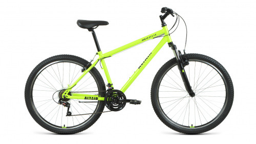 Велосипед ALTAIR MTB HT 27,5 1.0 (27,5" 21 ск. рост. 19") 2020-2021, ярко-зеленый/черный