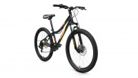 Велосипед FORWARD IRIS 24 2.0 D (24" 6 ск. рост. 12") 2022, черный/розовый