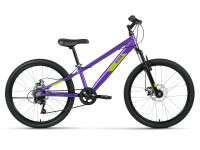 Велосипед AL 24 D (24" 7 ск. рост. 11") 2022, фиолетовый/зеленый
