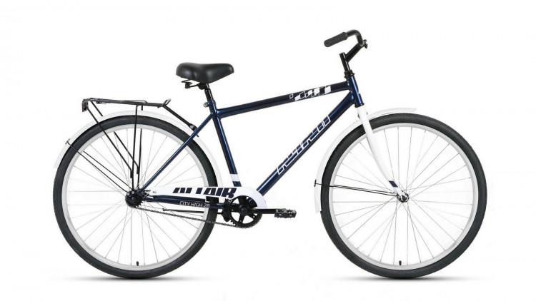 велосипед ALTAIR CITY 28 high (28" 1 ск. рост 19") 2020-2021, темно-синий/серый
