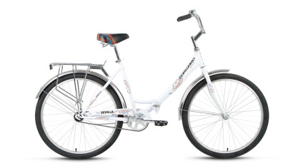 велосипед FORWARD SEVILLA 26 1.0 (26" 1 ск. рост 18.5" скл.) белый 2019