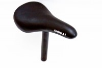 Седло Cionlli 9066, BMX, ф 25,4, черное, интегрир. подседельный штырь