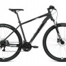 Велосипед FORWARD APACHE 29 3.2 HD (29" 24 ск. рост. 21") 2022, черный матовый/серебристый