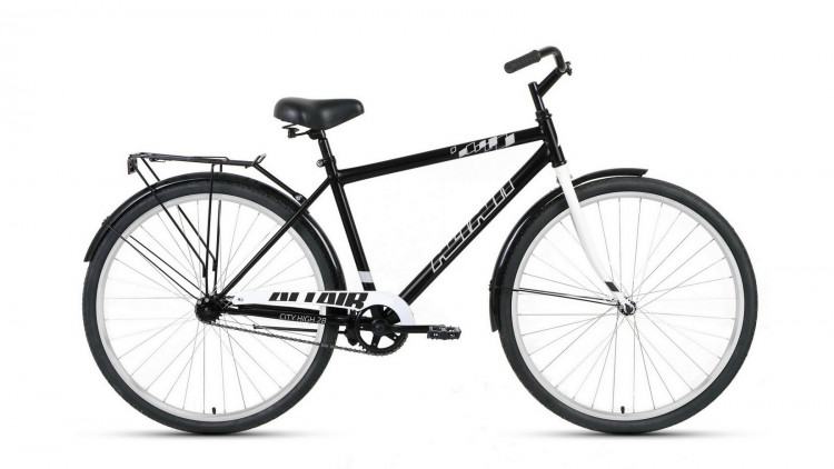 велосипед ALTAIR CITY 28 high (28" 1 ск. рост 19") 2020-2021, черный/серый