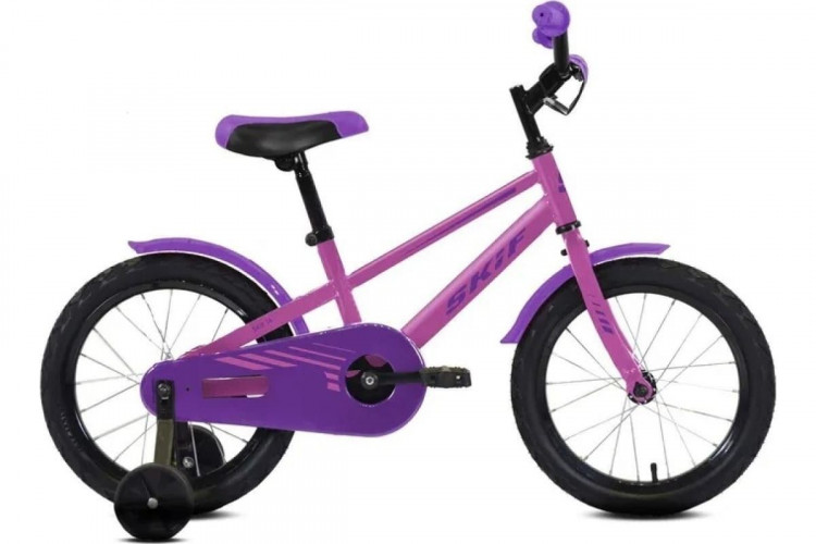 Велосипед SKIF 14 AL (14" 1 ск.) 2022, розовый/фиолетовый