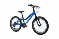 Велосипед FORWARD TWISTER 20 1.0 (20" 7 ск. рост 10") 2020-2021, синий/белый, RBKW1J307007
