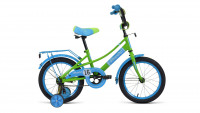 Велосипед FORWARD AZURE 16 (16" 1 ск.) 2020-2021, зеленый/голубой